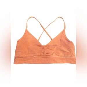 Forever 21 Orange Cross Back Athletic Non-padded bralette size large EUC